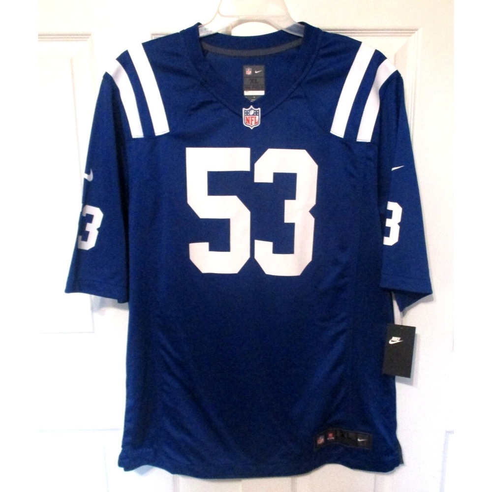Nike On Field NFL Indianapolis Colts Shaquille Leonard #53‎ Jersey Men's XL NEW
